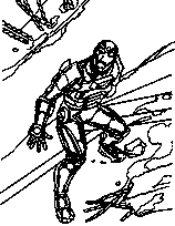 coloriage iron man esquive